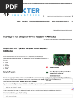 Five Ways To Run A Program On Your Raspberry Pi at Startup