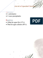 Determinación de La Capacidad Calorífica