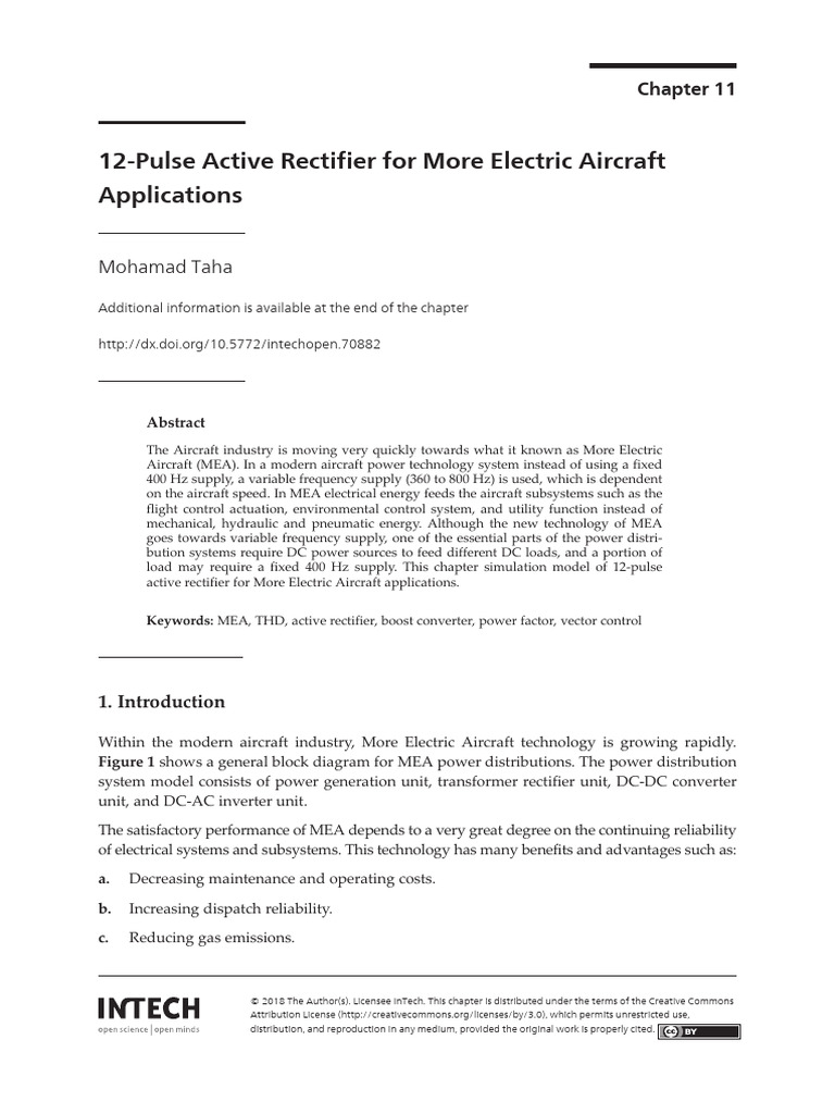 12-Pulse Active Rectifier For More Electric Aircraft Applications ...