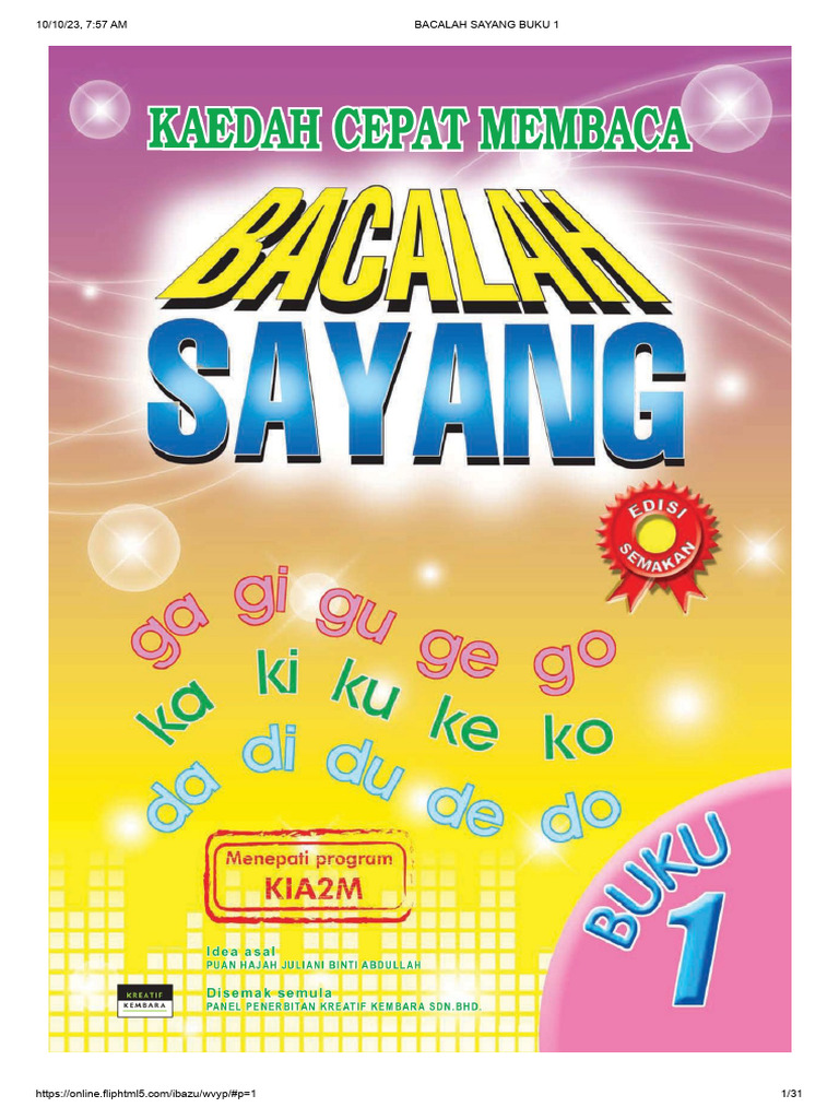 Bacalah Sayang Buku 1 Pdf