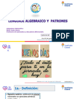 Matemática 6° Básico Lenguaje Algebraico y Patrones 14 Al 25 de Junio