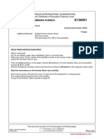 Additional Combined Science: Cambridge International Examinations General Certificate of Education Ordinary Level