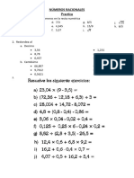 NÚMEROS RACIONALES Practica 3ro