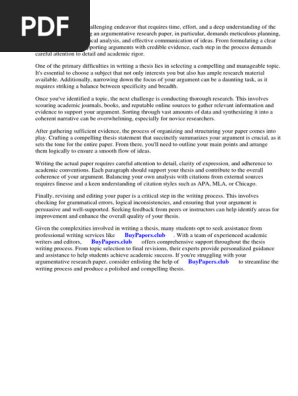 Steps to Writing an Argumentative Research Paper
