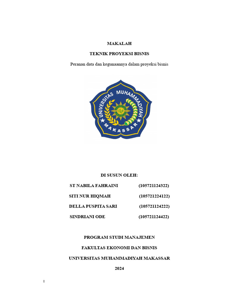 Peranan Data dalam Proyeksi Bisnis | PDF | Bisnis