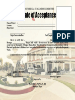 Cert of Acceptance