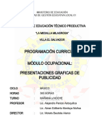 Programacion Modulo I Presentaciones L-M V Prof Panizo