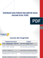 Pola Susunan Dan Fungsi Kelompok Kata Dalam Soal Toefl