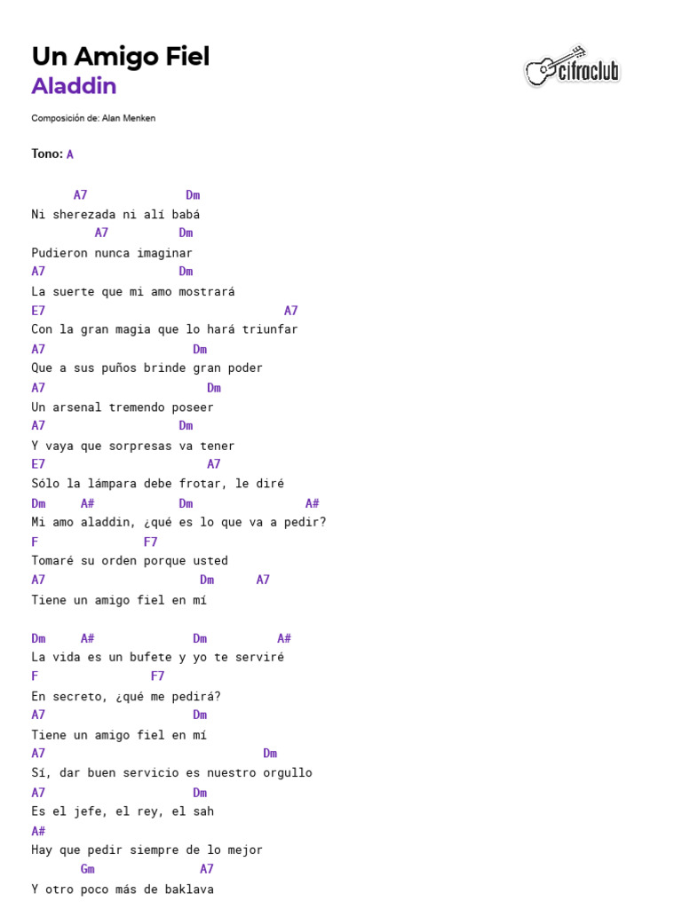 Un Amigo Fiel - Letra y Acordes | PDF