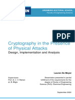 Cryptography in The Presence of Physical Attacks Thesis-384 PHD 2020 KU Leuven Lauren de Meyer