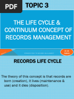 3 Records Life Cycle