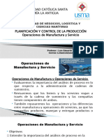 USMA - PLANIFICACIÓN Y CONTROL DE PRODUCCIÓN (Operaciones de Manufactura y Servicio)