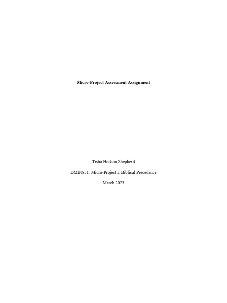 DMIN 851 Micro Project Assessment Assignment Instructions DMIN 851 ...