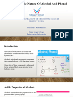 Study of Acidic Nature of Alcohol and Phenol