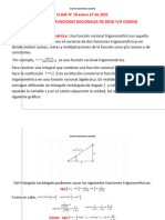 CLASE #19 Integrales de Funciones Racionales Trigonométricas de Seno - Coseno