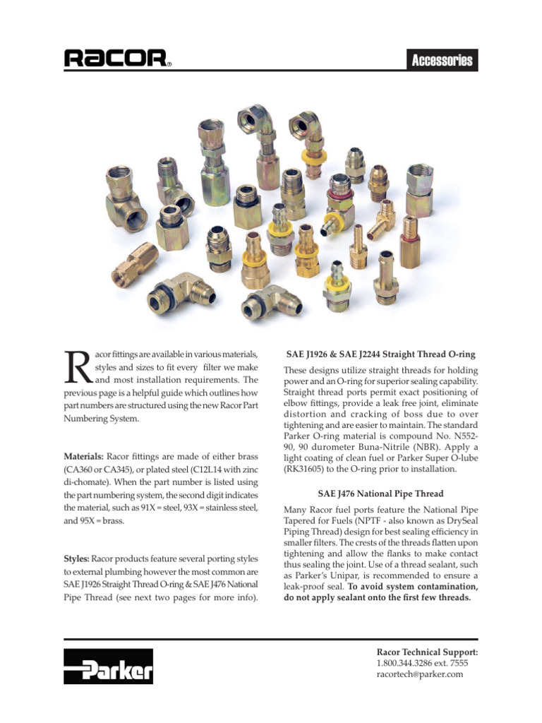 Racor Fittings | PDF