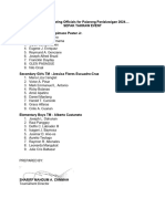 List of Officiating Officials For Palarong Panlalawigan 2024