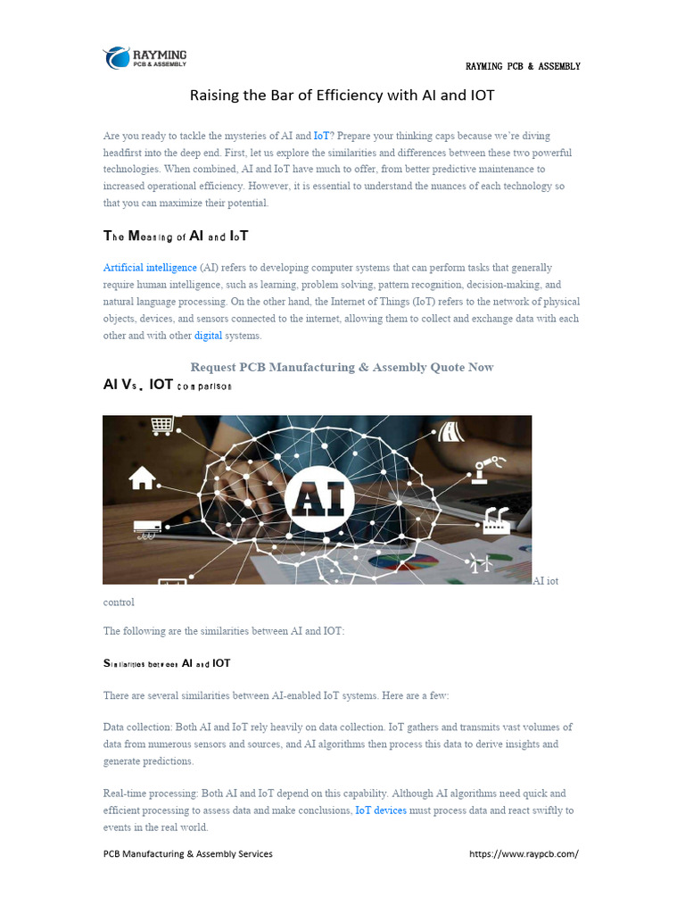 AI and IoT: Enhancing Efficiency in PCB | PDF | Internet Of Things ...