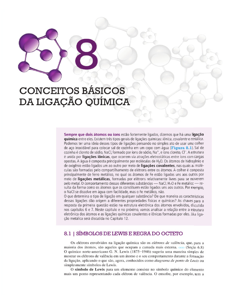 Cap. 8 - Química - A Ciência Central - Conceitos Básicos Da Ligação ...
