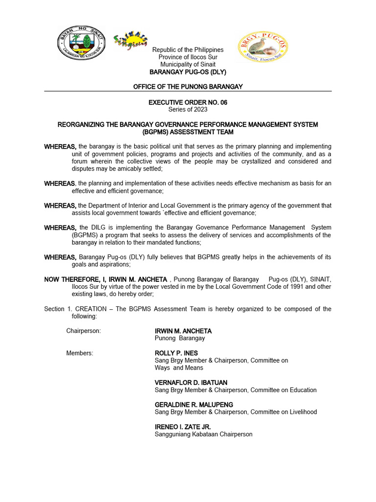 Eo 6 BGPMS | PDF