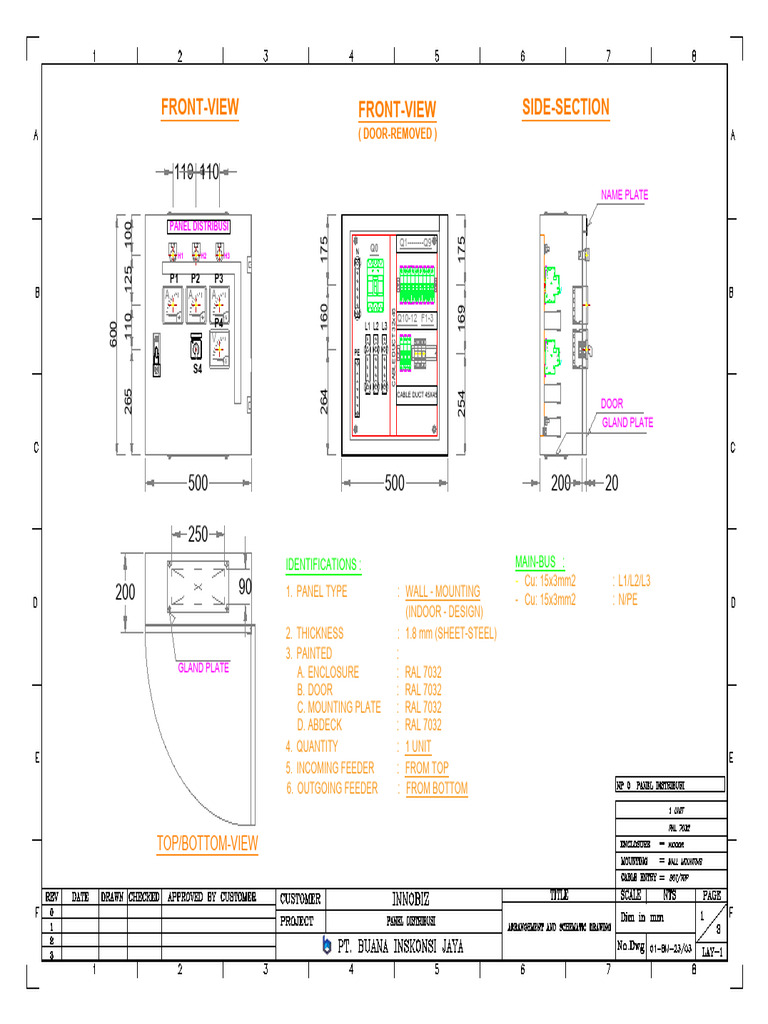 Electrical Distribution Panel Specs | PDF | Electrical Engineering ...
