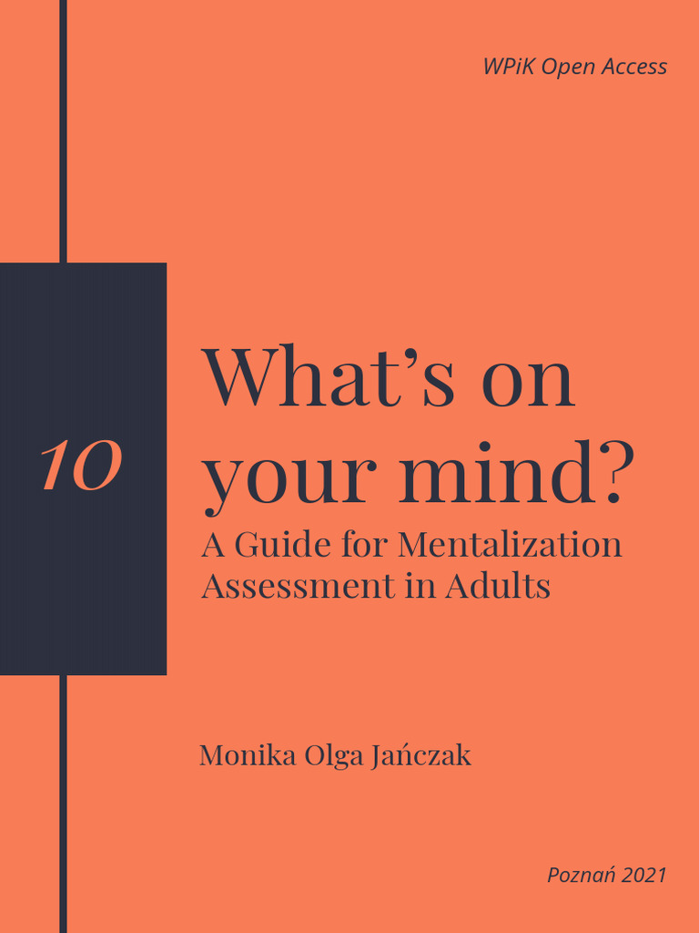 Monika olga janczak a guide for mentalization assessment in adults