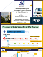 Government Policy of Indonesian Scientific Journal To Global Indexing