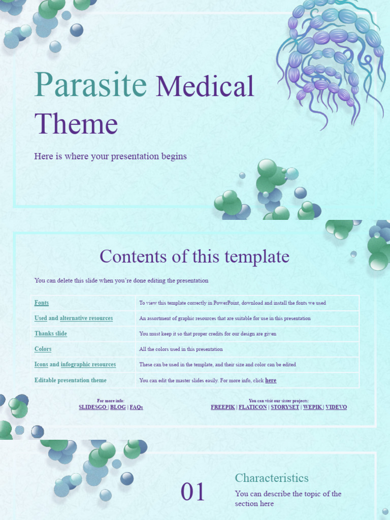 Parasitic Diseases Presentation Template | PDF | Planets | Saturn