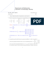 Indian Institute of Technology Bombay Linear Algebra MA106 Tutorial 5,6 Solutions