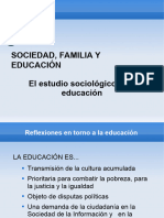 Sociedad, Familia y Educación