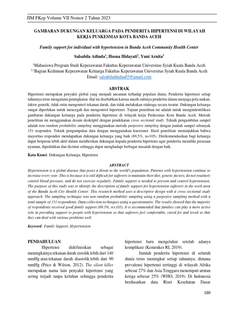 Dukungan Keluarga Pada Penderita Hipertensi | PDF | Pengembangan Diri