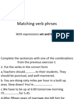 Matching Verb Phrses