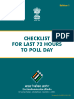 Checklist For Last 72 Hrs To Poll Day