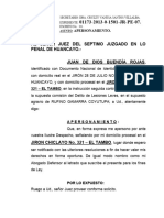 Escrito Penal (Apersonamiento) .