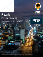 Preçário Online Banking: Data de Entrada em Vigor: 18/04/2022