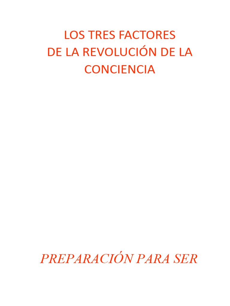 Los 3 Factores de La Conciencia | PDF