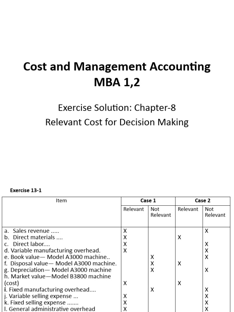 Relevant Cost Analysis for Pricing Decisions | PDF | Labour Economics ...