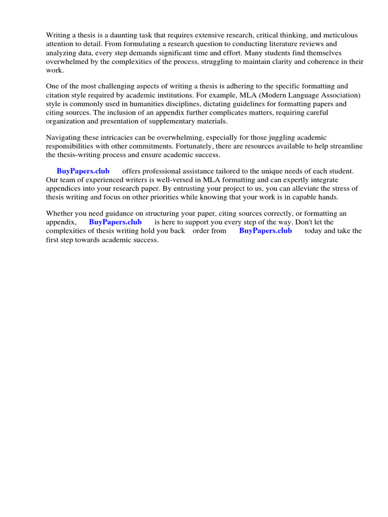 Sample mla research paper with appendix pdf academic publishing