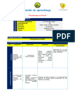 SESIÓN DE APRENDIZAJE 4to Grado