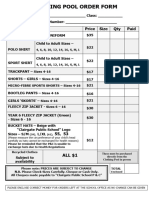 Clothing Pool Orderformsinglepage