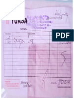 Nota Toko Setiawan Motor ( 1 Bh Oxigen Las ) , Tgl ; 26-03-2024