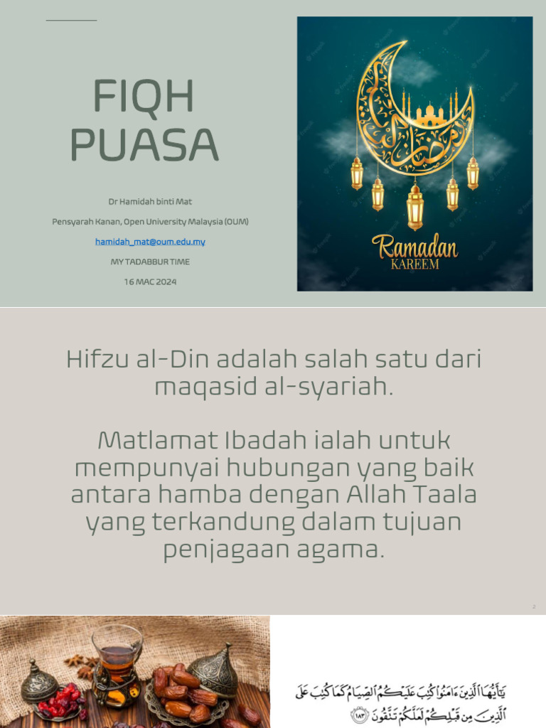 Panduan Fiqh Puasa dan Rukhsah | PDF