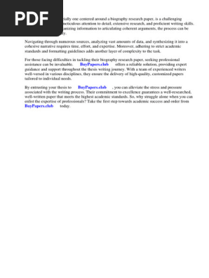 Biography Research Paper Template