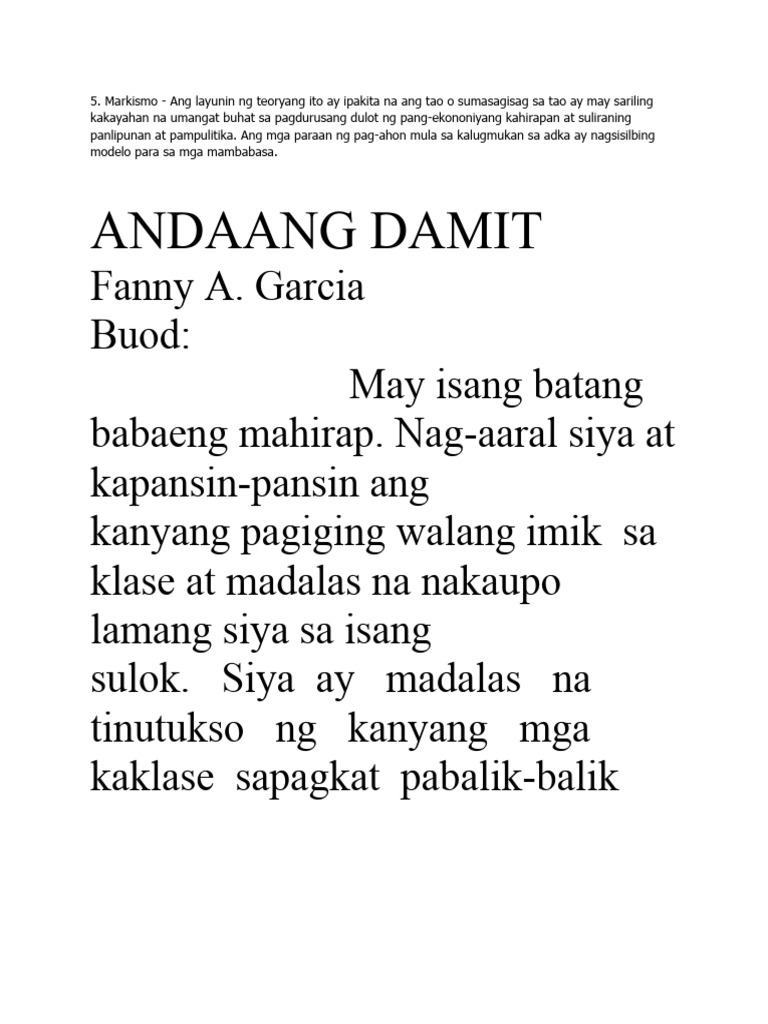 Sandaang damit pdf