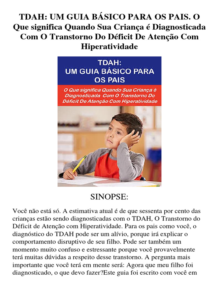 TDAH - UM GUIA BÁSICO PARA OS PAIS. O Que Significa Quando Sua Criança ...