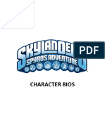 Skylanders Character Bios