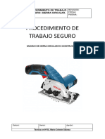 Procedimiento de Trabajo Seguro (Sierra Circular Manual)