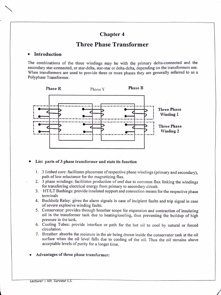 Three Phase Transformer Overview | PDF | Transformer | Materials Science