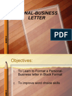 BE - 1 - AR Personal-Business Letter - Lesson 28