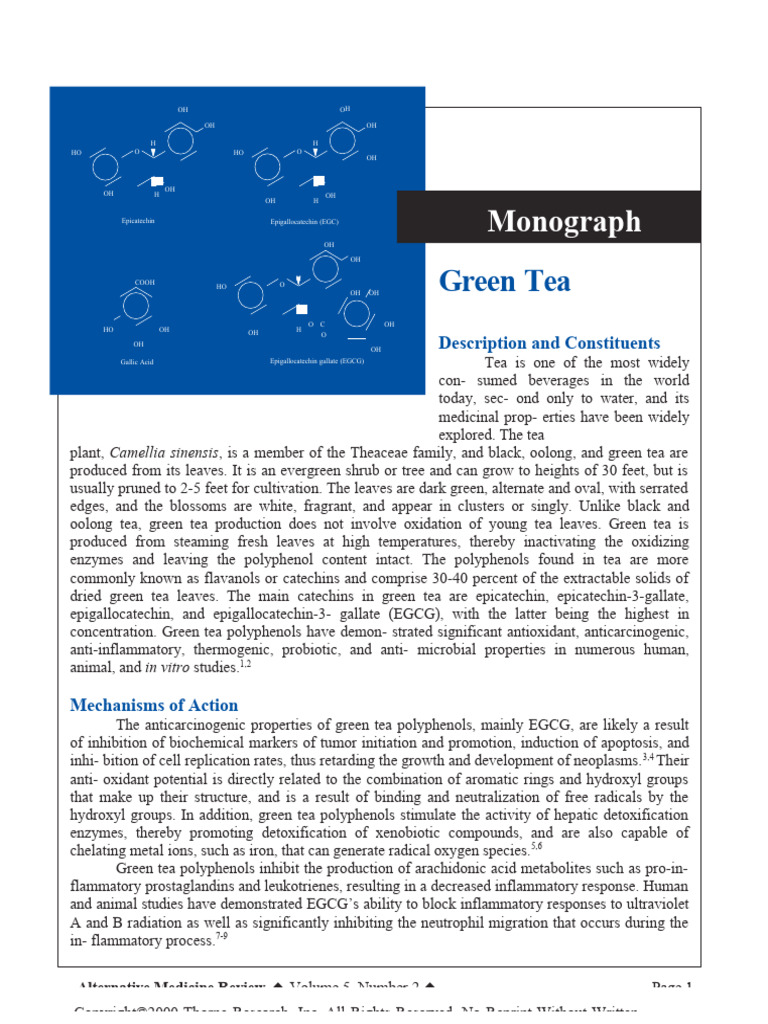Green Tea PDF Polyphenol Green Tea